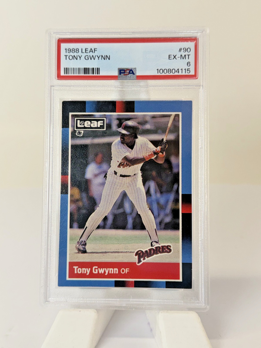 1988 Leaf #90 Tony Gwynn PSA 6 EX-MT